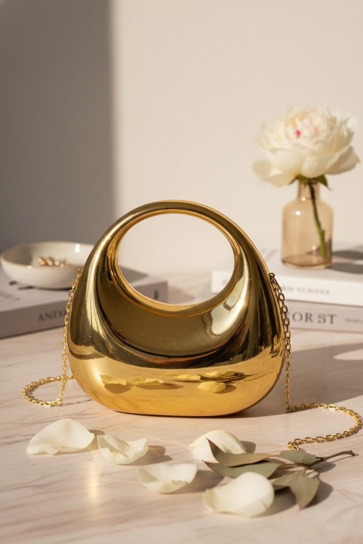 Lordia gold handbag